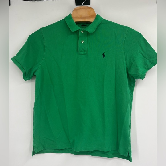 Polo Ralph Lauren Polo Green Short Sleeve Shirt Pony Cotton Mens‎ Sz XL - Picture 1 of 6